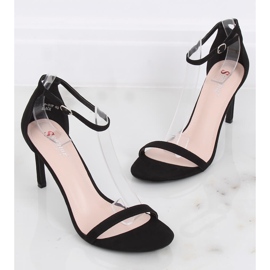 Sandali neri su tacco alto NF-31P Black nero 1