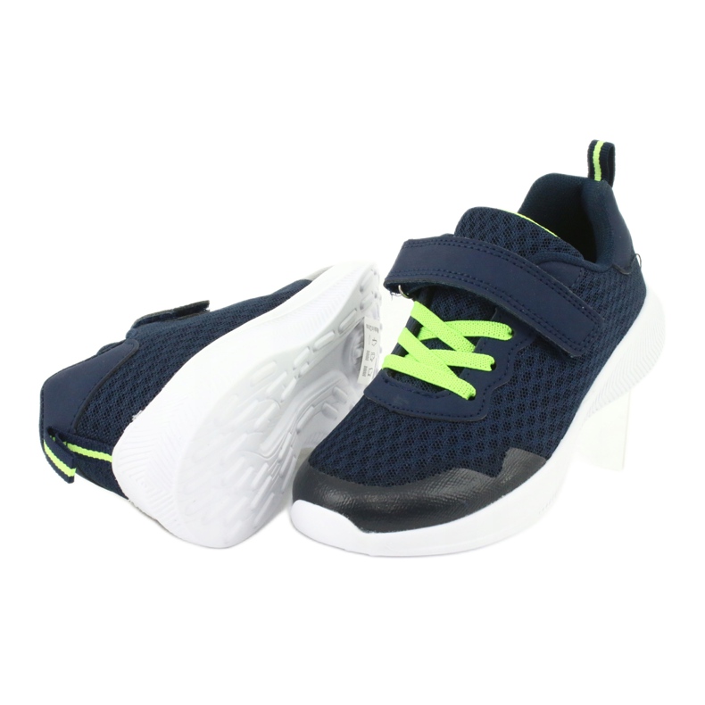 NEWS Scarpe sportive per notizie blu navy/verde in velcro 20Z55-2312 3
