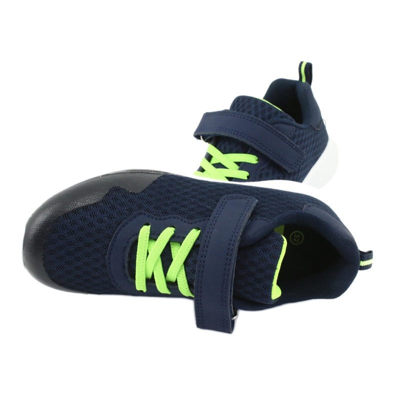 NEWS Scarpe sportive per notizie blu navy/verde in velcro 20Z55-2312 4