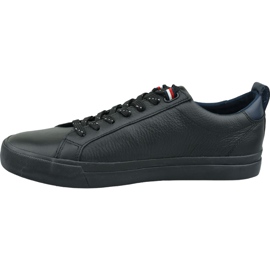 Scarpe Tommy Hilfiger Sneaker in pelle con dettaglio bandiera M FM0FM02576 Bds nero 1