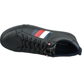 Scarpe Tommy Hilfiger Sneaker in pelle con dettaglio bandiera M FM0FM02576 Bds nero 2