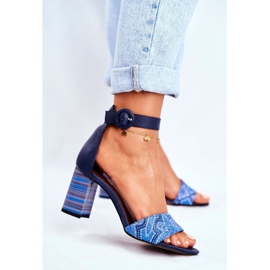 Sandali da donna Maciejka Pelle Blu Navy 04235-17 / 00-5 1
