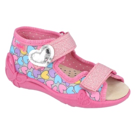 Scarpe per bambini gialle Befado 342P014 rosa 1