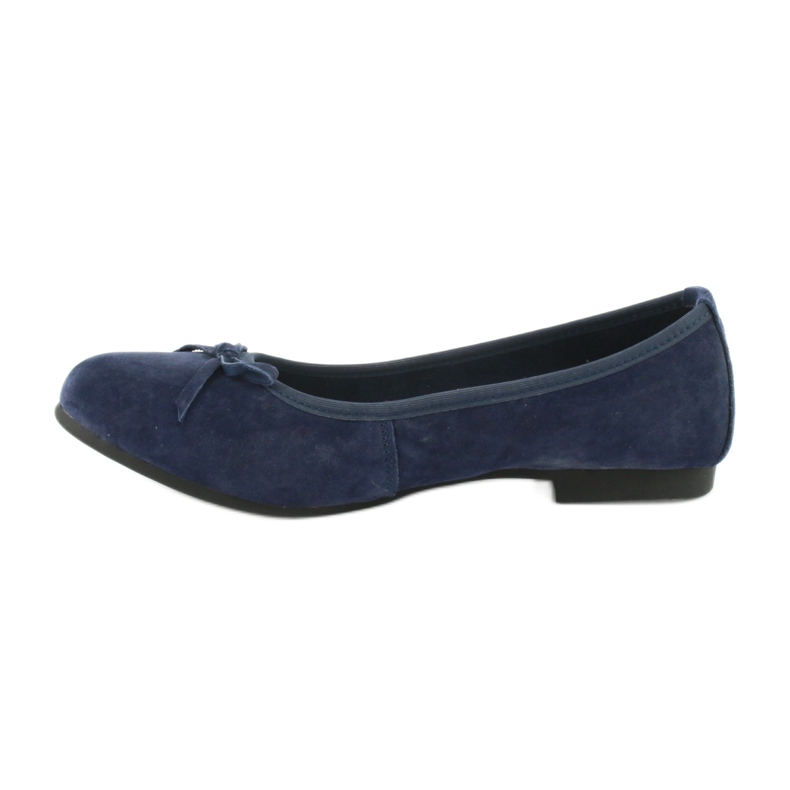 Filippo Ballerine in pelle blu navy con fiocco DP1231 / 20 1