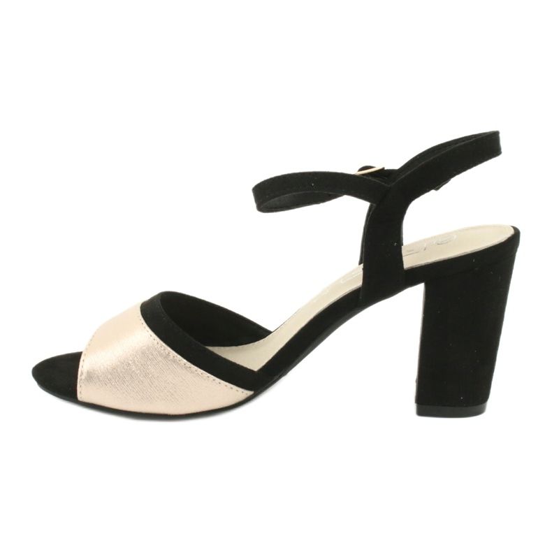 Filippo DS777/20 Sandali femminili sul palo nero/dorato 2