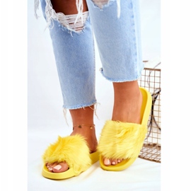 Pantofole Da Donna Con Pelliccia Gialla Pelliccia giallo 1