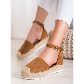 SHELOVET Espadrillas traforate marrone 1
