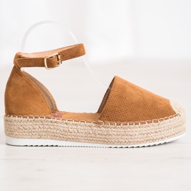 SHELOVET Espadrillas traforate marrone 2