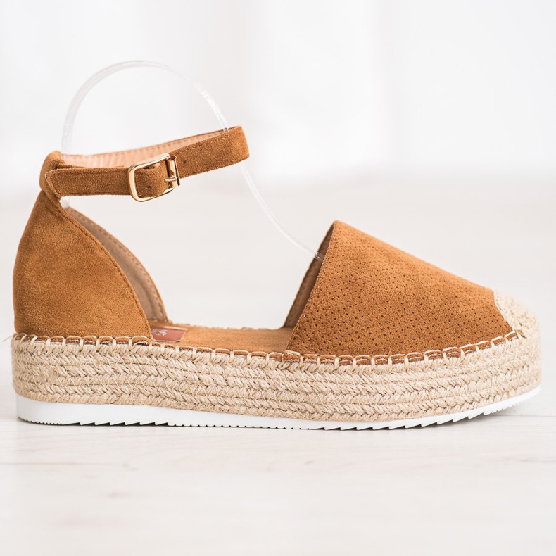 SHELOVET Espadrillas traforate marrone 2