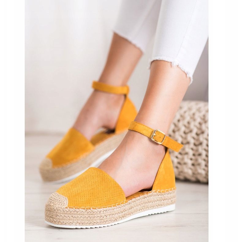 SHELOVET Espadrillas traforate giallo 2
