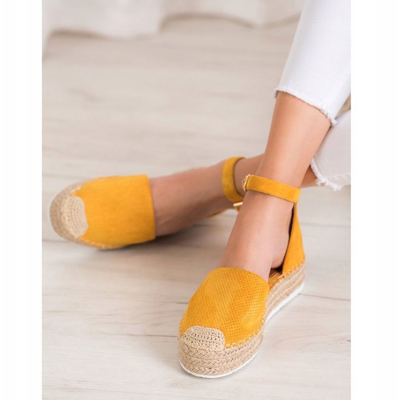 SHELOVET Espadrillas traforate giallo 1