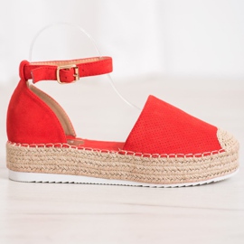 SHELOVET Espadrillas traforate rosso 2