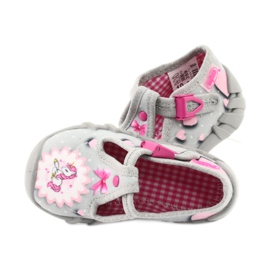 Scarpe per bambini Befado 110P359 rosa grigio 5
