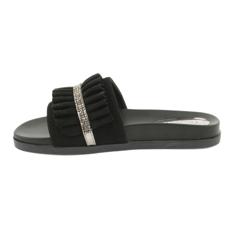 Filippo Flip Black Flip con fronzoli e zirconi nero 1