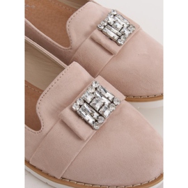 Mocassini in camoscio beige pastello T245 Beige 2