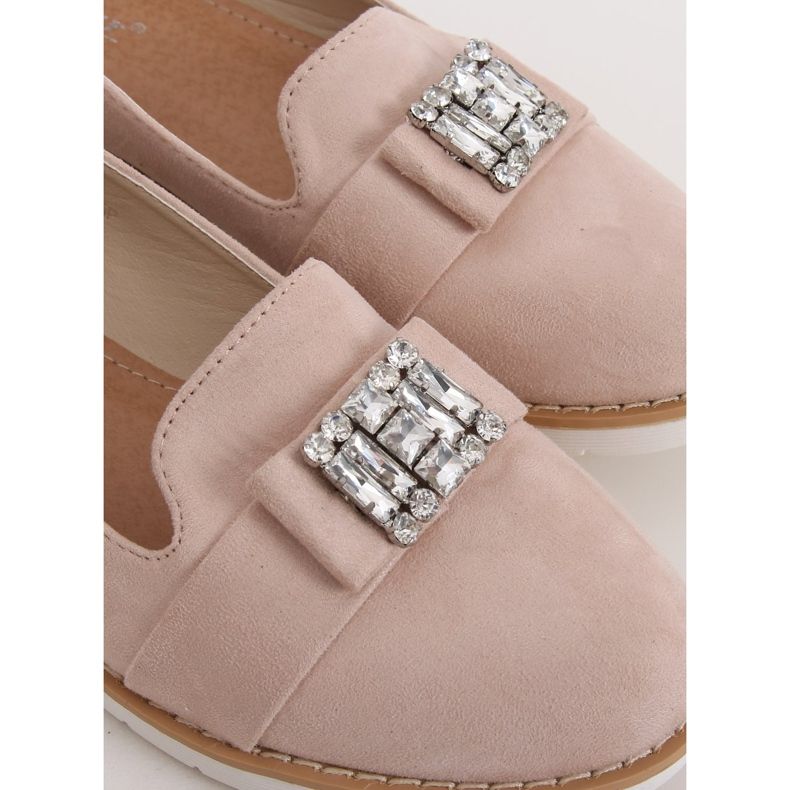Mocassini in camoscio beige pastello T245 Beige 2