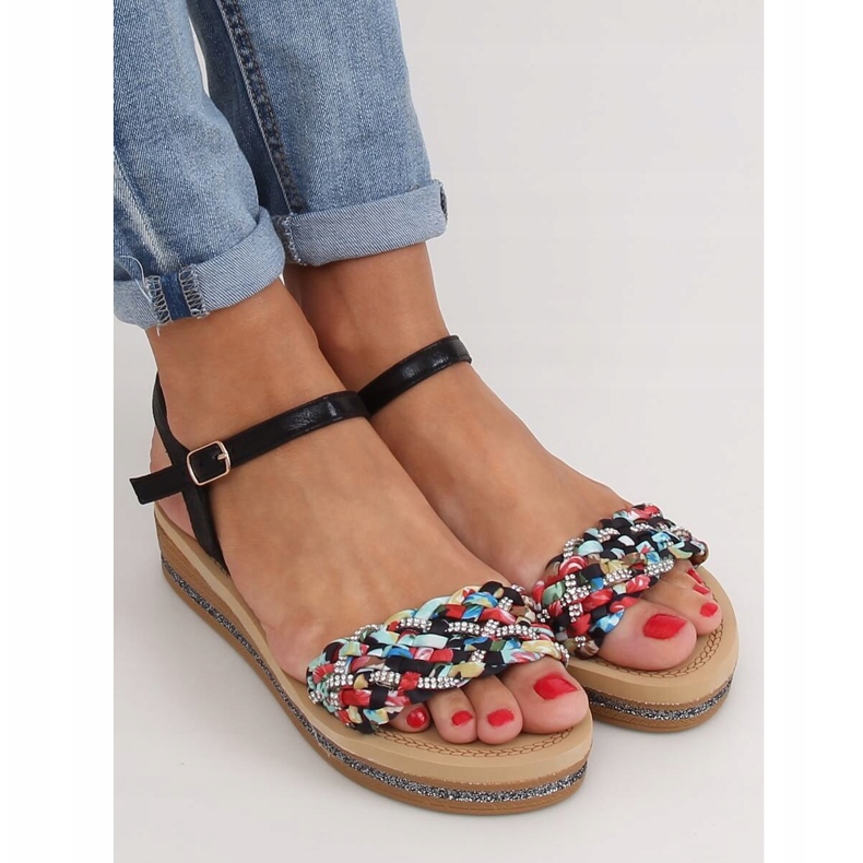 Sandali neri da donna CK151P Black nero 1