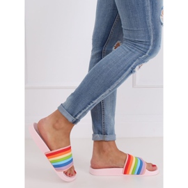 Pantofole rosa arcobaleno T325P Rosa multicolore 2
