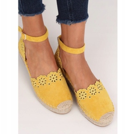 Espadrillas traforate miele JH119 Giallo 1