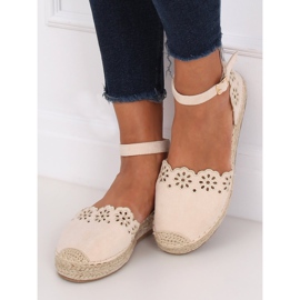 Espadrillas traforate beige JH119 Beige 1