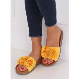 Pantofole da donna miele F191 Giallo 2