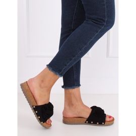 Pantofole nere da donna nere F191 Black nero 2