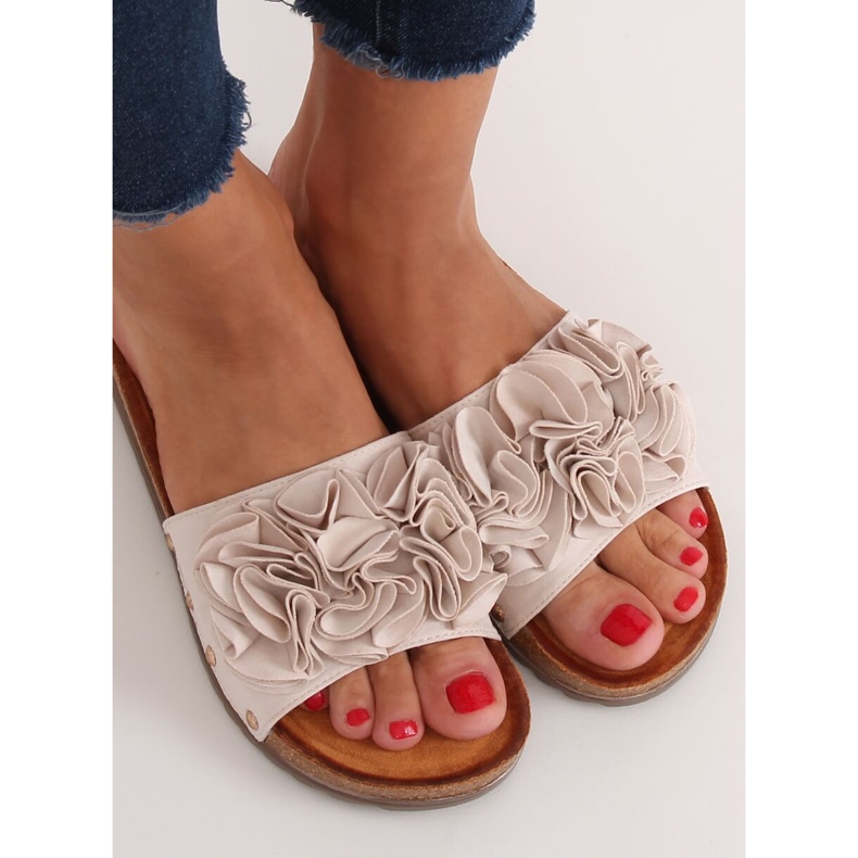 Pantofole da donna beige F191 Beige 1
