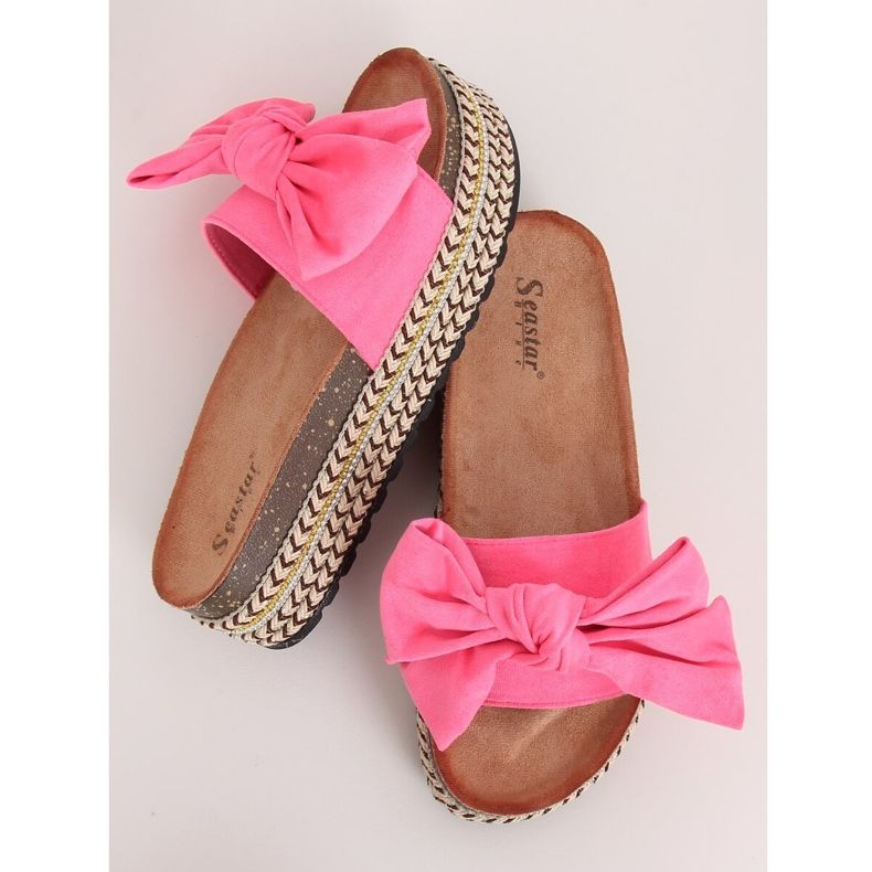 Pantofole rosa CK137P Fushie con suola alta 1