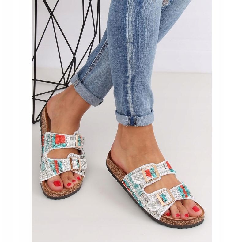 Scholki con perline bianche CK133P Bianco multicolore 1