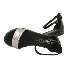 Sandali in pelle Filippo DS1285 / 20 BK SI nero multicolore grigio 4