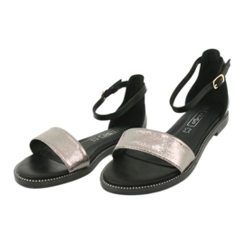 Sandali in pelle Filippo DS1285 / 20 BK SI nero multicolore grigio 2