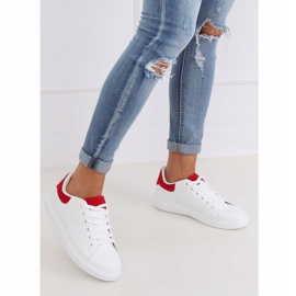Sneakers da donna bianche LA85P Rosse bianco 1