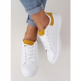 Sneakers da donna bianche LA85P Gialle bianca 2
