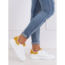 Sneakers da donna bianche LA85P Gialle bianca 1