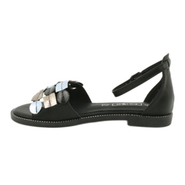 Sandali in pelle Filippo DS1286 / 20 MLT nero grigio giallo 1