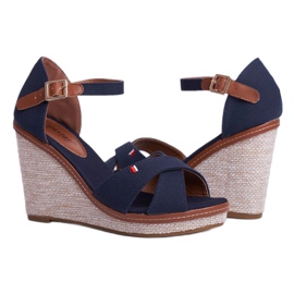 SEA Sandali da donna con zeppa Blu LaMane marrone blu navy 2