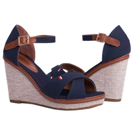 SEA Sandali da donna con zeppa Blu LaMane marrone blu navy 3