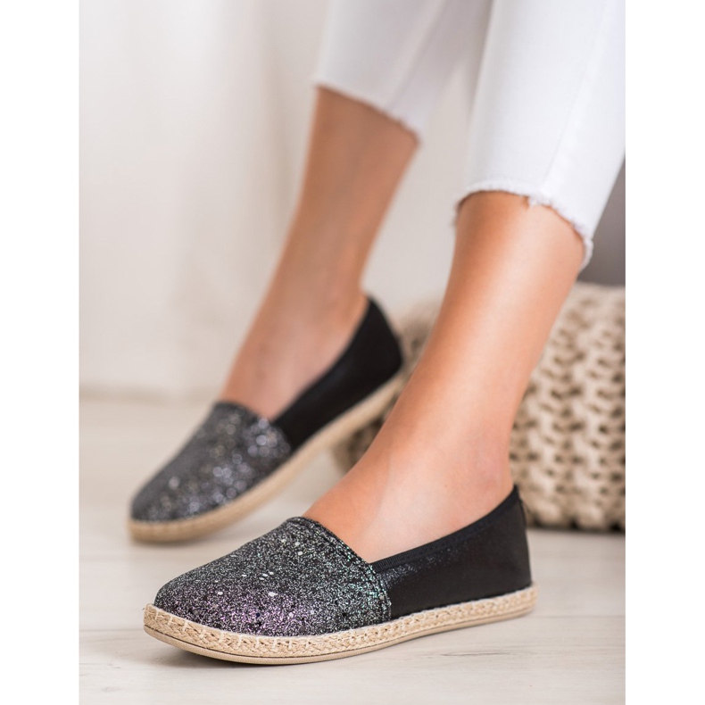 SHELOVET Slip lucidi nero grigio 2