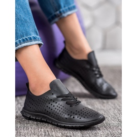 Camo Sneakers Traforate Con Ecopelle nero 1