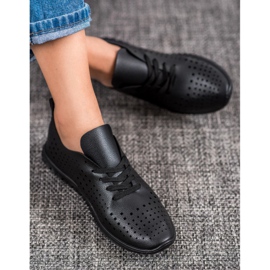 Camo Sneakers Traforate Con Ecopelle nero 2