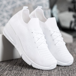 SHELOVET Sneakers bianche in tessuto bianca 2