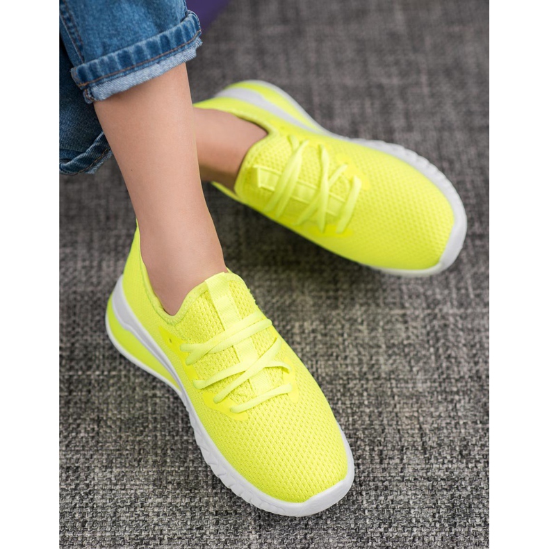SHELOVET Sneakers in tessuto giallo 1