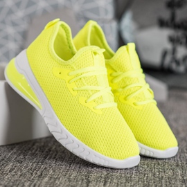 SHELOVET Sneakers in tessuto giallo 2