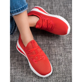 SHELOVET Sneakers in tessuto rosso 2
