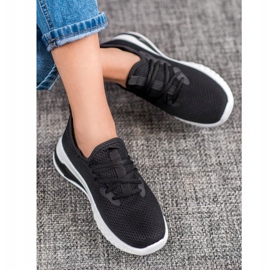 SHELOVET Sneakers in tessuto nero 2