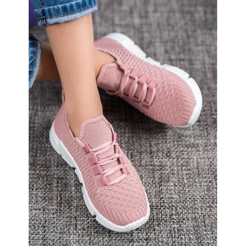 SUPER COOL Sneakers in tessuto rosa 1