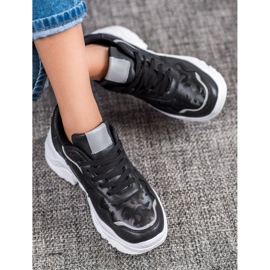 SHELOVET Scarpe da ginnastica leggere nero 1