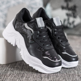 SHELOVET Scarpe da ginnastica leggere nero 2
