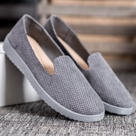 SHELOVET Signori in pelle scamosciata grigio 2