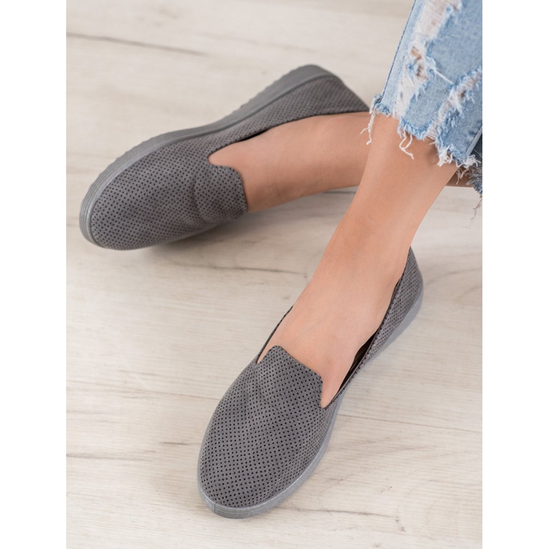 SHELOVET Signori in pelle scamosciata grigio 1